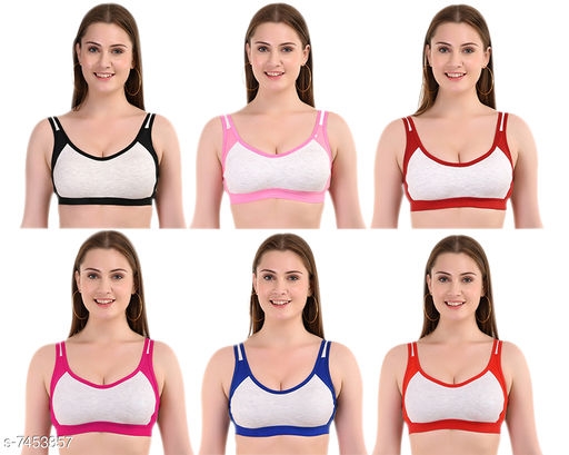Regular Wear Sports Bra - Pack of 6 