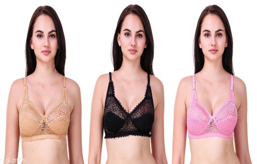 Trendy Lace Bra (Pack Of 3)