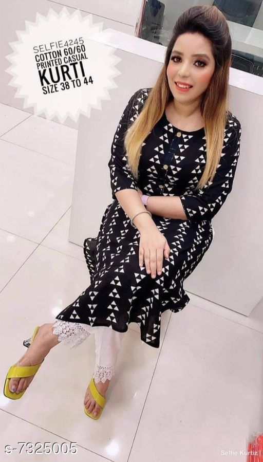 Hand Work Kurti With Lace Pant Kurta 