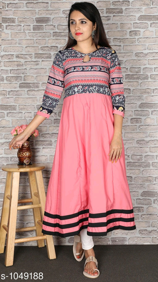 Women Paisley Printed Crepe Kurti Fabric: Crepe Sleeves: 