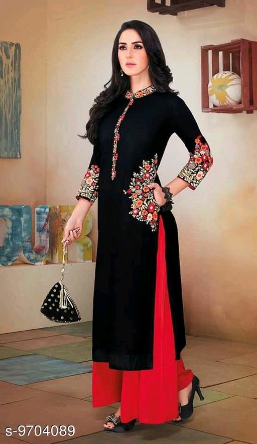 embroidery kurta with plazzo