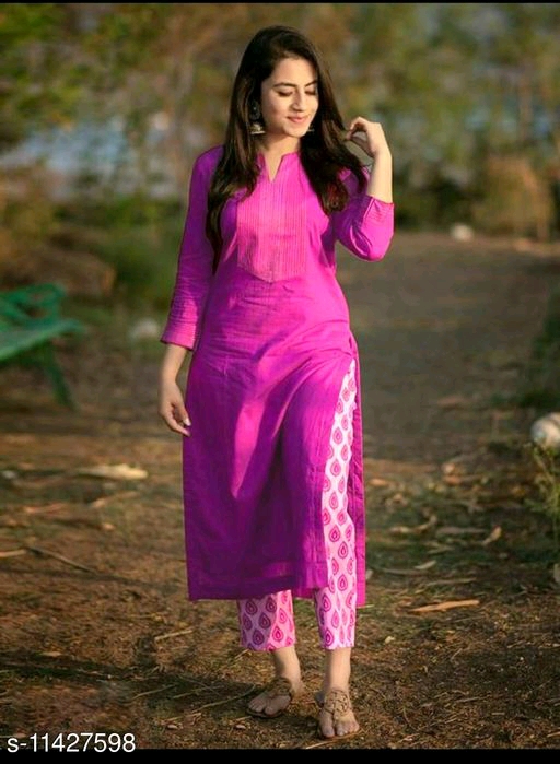 Trendy Rayon Women Kurta Set Kurta