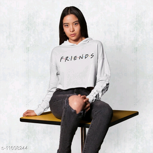 FRIENDS Cropped Hoodie for Women 