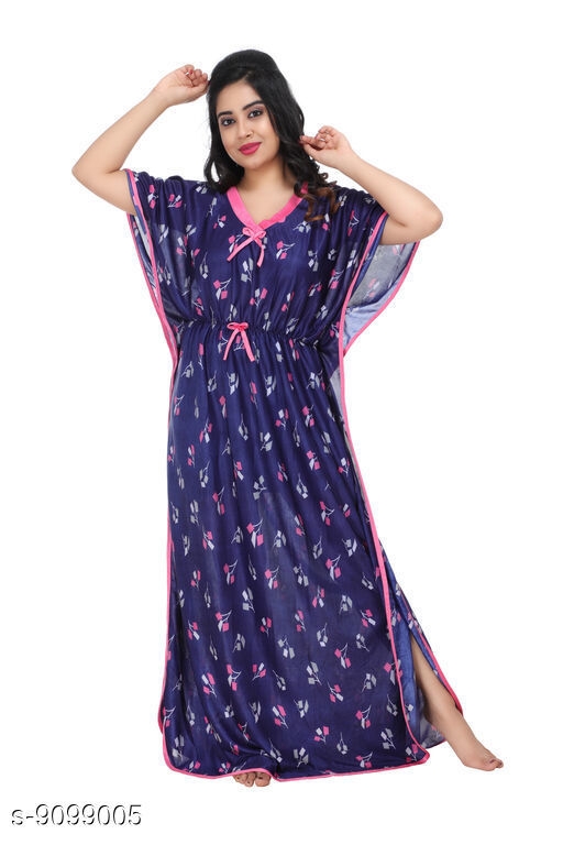 Trendy Alluring Women Satin  Nightdresses