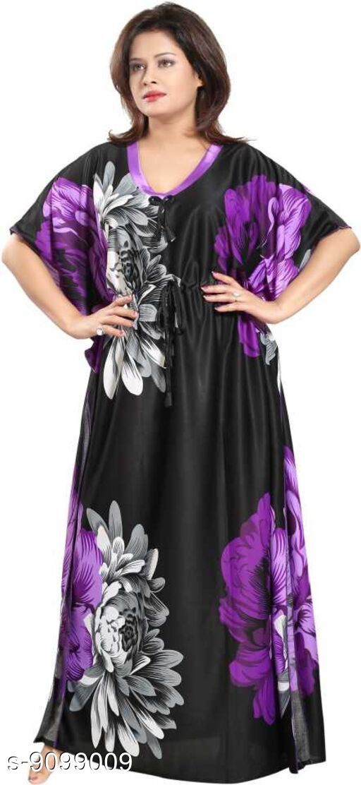 Trendy Alluring Women Satin  Nightdresses