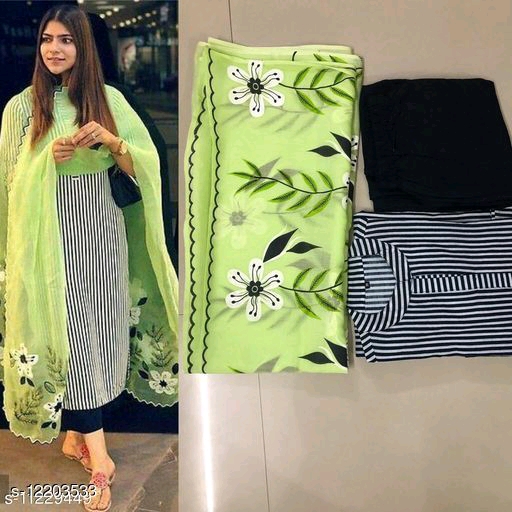 Women's Black  Rayon Kurti 