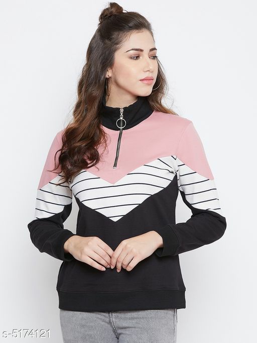 Attractive Cotton Blend Women's Sweatshirt 