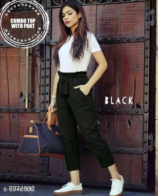 COMBO PANT WITH T SHIRT  Fabric: Cotton Lycra Bottom