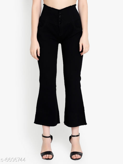 Urbane Feminine Women Bell Bottom Jeans 