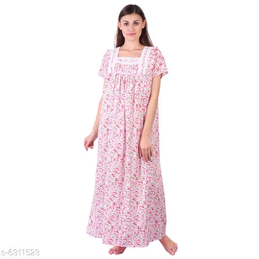 Fassion Ladies Cotton Nightdress - Nighty Maxi