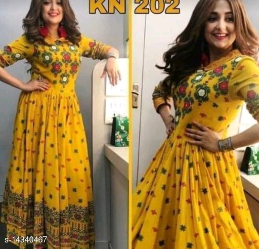 HARSH yellow collar gown Kurta 