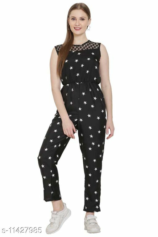 White star black color jumpsuit 