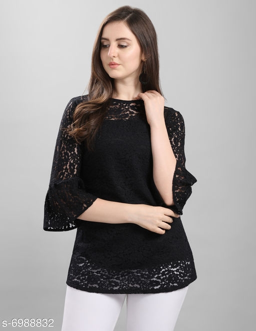 Women's Lace Black Lace Top 