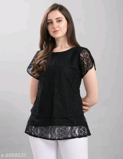 Women's Lace Black Lace Top 